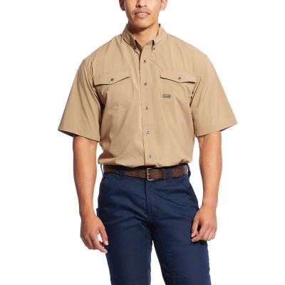 Ariat Work: Rebar Made Tough VentTEK DuraStretch Camisa Hombre - Kaki (WVMTQ3681)